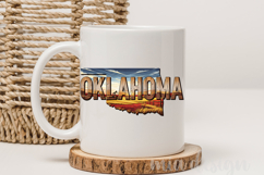 Oklahoma State PNG, Vintage Buffalo Plains Sublimation Product Image 4