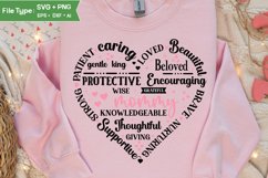 Mommy Heart Shape SVG | Mother&#039;s Day Heart SVG PNG Product Image 3