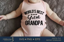 World's Best Great Grandpa SVG PNG Sublimation |Farther Days Product Image 3