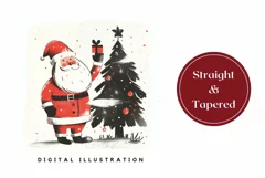 Christmas Tree Tumbler Wrap, Santa Claus Tumbler Template Product Image 3
