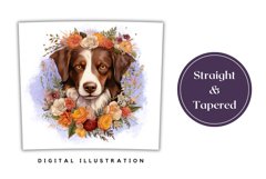 Watercolor Dog Tumbler Sublimation, Dog Tumbler Wrap Design Product Image 3