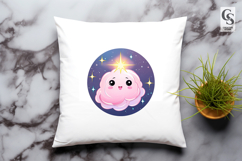 Cute Star Moon Clipart Sublimation PNG Product Image 3
