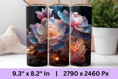 3D Sublimation Tumbler | 20oz Skinny Tumbler | 3D Flowers Product Image 3