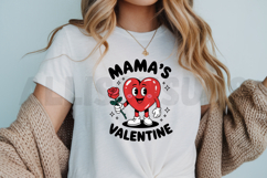 Mama&#039;s Valentine Glitter Heart PNG, Valentine’s Day PNG Product Image 3