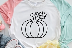 Pumpkin Outline SVG | Fall Thanksgiving Cut Files Cricut Product Image 3