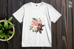 Watercolor Rose Floral Illustration Clipart Sublimation PNG Product Image 3