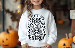 Little Boo Energy Svg, Funny Halloween Svg, Cute Ghost Svg. Product Image 3