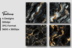 Black Gold Marble Digital Paper Product Image 3