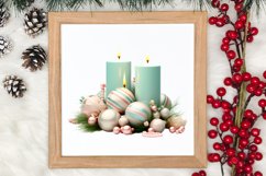 Pastel Christmas Shublimation Clipart, Pastel Christmas Clip Product Image 3
