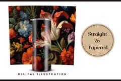 Flowers Tumbler Wrap PNG, Flowers Sublimation Design 20 oz Product Image 3