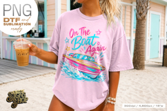 On the Boat Again png, Girly Summer Boat Design Product Image 5