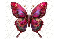 Metallic Butterfly Clipart PNG Clipart, Vibrant Butterfly Product Image 3