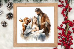 Christmas Nativity Watercolor Clipart, Christmas PNG Product Image 3