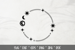 Celestial Frames SVG Files. Sun, Moon and Stars PNGs Clipart Product Image 3