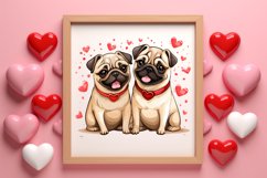 Couple Cat Cup Valentine Clipart, Valentines Clipart Product Image 3