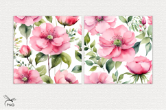 Pink peonies digital paper, background clipart Product Image 3