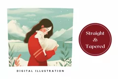 Christmas Tumbler Template, Christmas Sheep Tumbler PNG Product Image 3