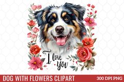 Dog With Flowers Clipart Bundle Product Image 4