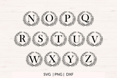 Wreath Monogram SVG Bundle 26 Letters Product Image 3