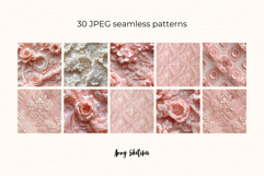 Coquette Lace Valentine Digital Paper Bundle Rococo Patterns Product Image 3