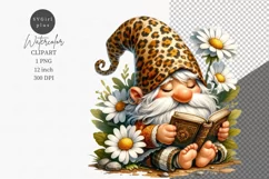 Gnome clipart, Gnome and daisies clipart, Daisies Product Image 1