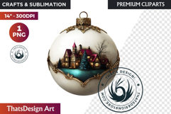 Christmas Jewel Baubles Clipart | Elegant Holiday Ornaments Product Image 1