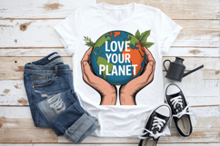 Love your planet PNG Sublimation | Earth Day PNG Design Product Image 1