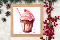 Pink Christmas Coffee Sublimation Clipart, Christmas PNG Product Image 3
