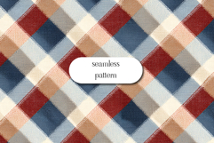 Cozy Red Beige Tartan Plaid Seamless Textile Pattern Product Image 1