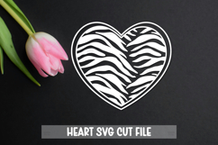 Zebra Heart SVG Cut File, Heart Vinyl Decal SVG Product Image 1