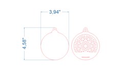 Christmas Ornament SVG laser cut file for Glowforge Product Image 4