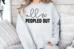 All peopled out Sleeve SVG PNG, nope not today SVG Product Image 3