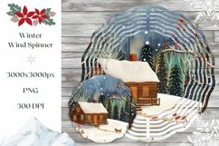 Christmas Village Wind Spinner, Winter Wind Spinner Design Product Image 1