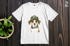 Cute Green Cap Dog Clipart Sublimation PNG Product Image 3