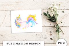 Watercolor Cute Unicorn png Product Image 3
