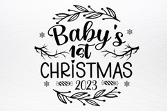 Baby First Christmas Ornament SVG Product Image 3