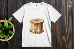 Watercolor Tree Stump Clipart Sublimation PNG Product Image 2