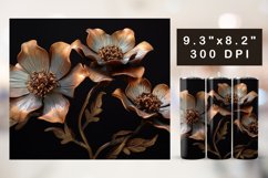3d Flowers Tumbler Sublimation | 6 Designs Gold Flowers Product Image 3