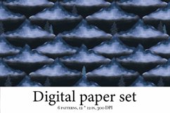 Mountain Landscape Seamless Pattern - Watercolor Mountains Product Image 4