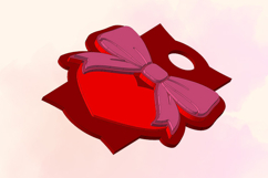 Heart, Bow, 40 OZ Tumbler, Topper for 3D Printing Product Image 3