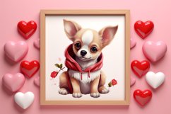 Cute Valentine Dog Clipart, Valentines Day Dog Clipart Product Image 3