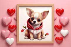 Cute Valentine Dog Clipart, Valentines Day Dog Clipart Product Image 3