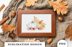 Fall Pastel Pumpkins Watercolor Clipart PNG Product Image 3
