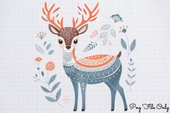 Scandinavian Christmas Reindeer Clipart Bundle Product Image 6