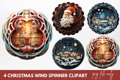 Christmas Wind Spinner Clipart Sublimation Product Image 1