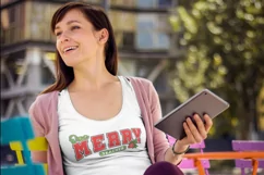 One Merry Teacher SVG, Merry Teacher SVG, Christmas teacher Product Image 5