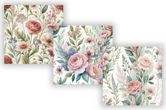 Wildflowers Wedding Seamless Pattern, Watercolor Wildflower Product Image 3