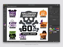 Halloween Discount Sale Badge Labels 8 Spooky Vector svg Product Image 3