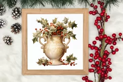 Christmas Antique Vases Clipart, Christmas Clipart Product Image 3