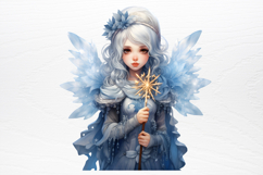 Blue Christmas Watercolor clipart PNG Product Image 3